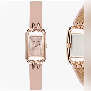 Ted Baker London Iconic Leather Strap Watch, 8mm x 12mm